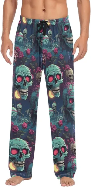 CEBUGI Men's Pajama Pant Bottoms Mad Zombie Lounge Sleepwear Pants with Elastic Waistband Pocket