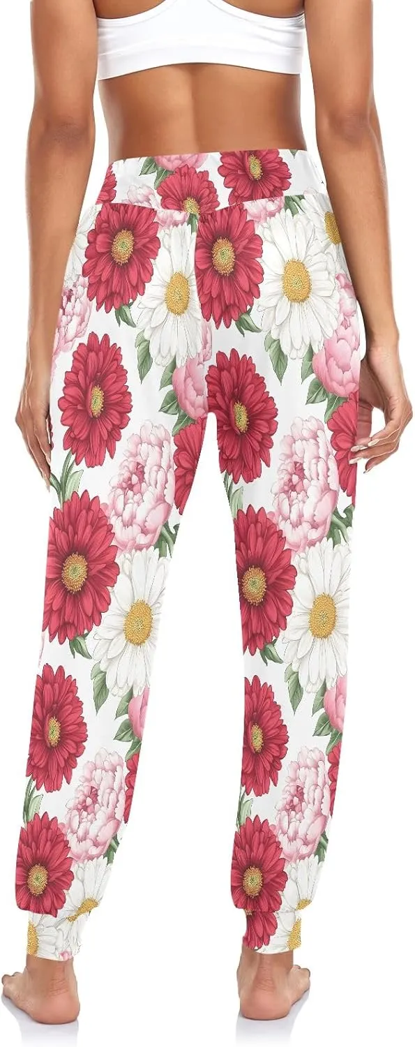 CHIFIGNO Yoga Pants for Women Harem Pants Sport Workout Pants Lightweight Lounge Pants