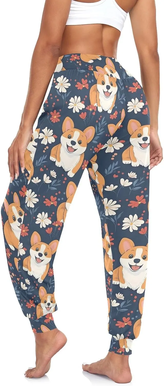 CHIFIGNO Yoga Pants for Women Harem Pants Sport Workout Pants Lightweight Lounge Pants