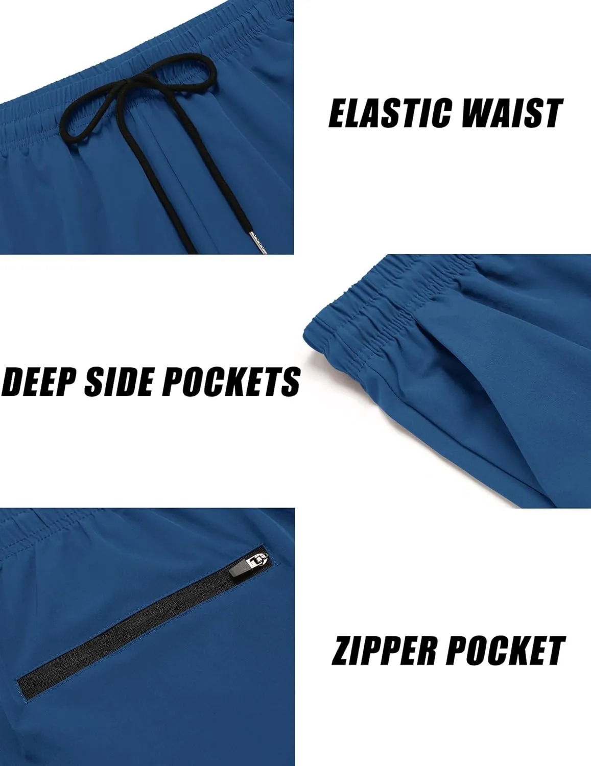 COOFANDY Men's 2 Pack Gym Workout Shorts 7 Inch Athletic Shorts Quick Dry Running Shorts with Pockets