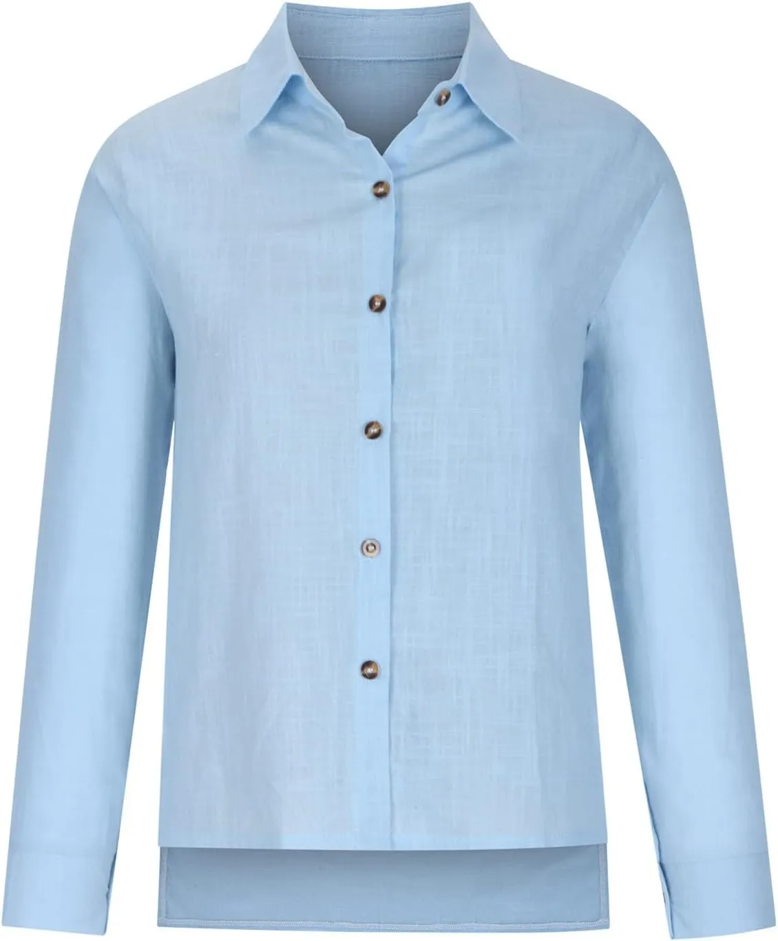 Cotton Linen Shirts for Women 2025 Spring Casual Long Sleeve Tops Button Down Lapel Blouses Summer Loose Work Tshirt