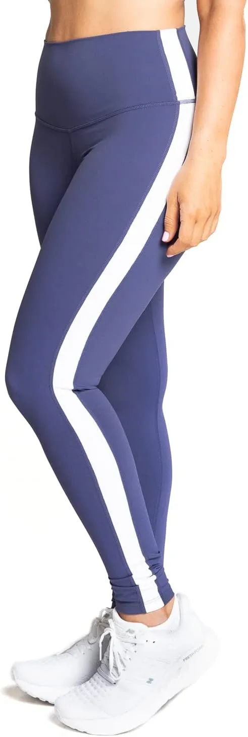 Delfin Women's Power High-Waist Leggings with Stripes