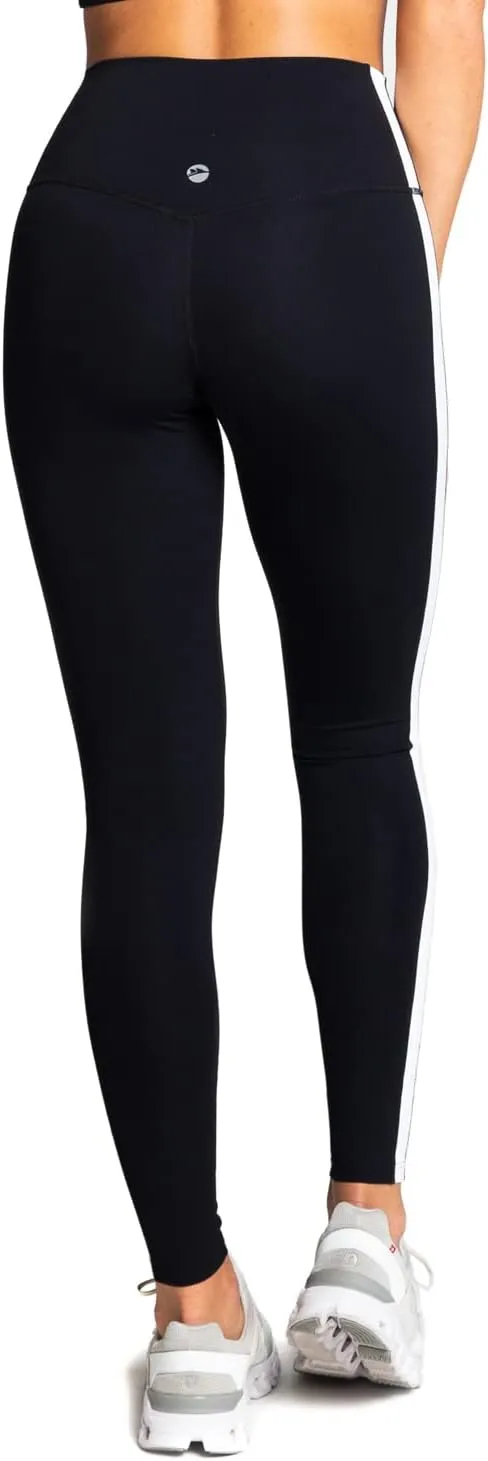 Delfin Women's Power High-Waist Leggings with Stripes