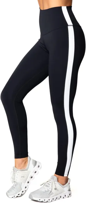 Delfin Women's Power High-Waist Leggings with Stripes
