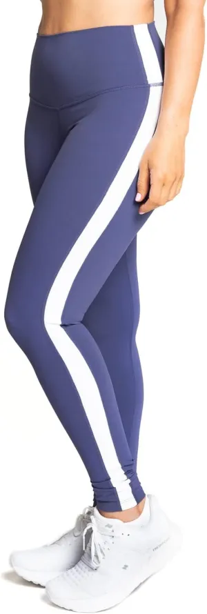 Delfin Women's Power High-Waist Leggings with Stripes