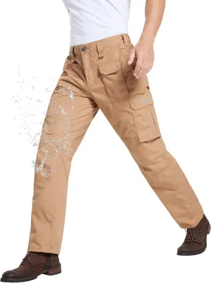 DURAWERK Men's Cargo Pants, Water Resistant Work Pants, Durable Ripstop Tactical Pants, EDC Hiking Pants, Hunting Pants