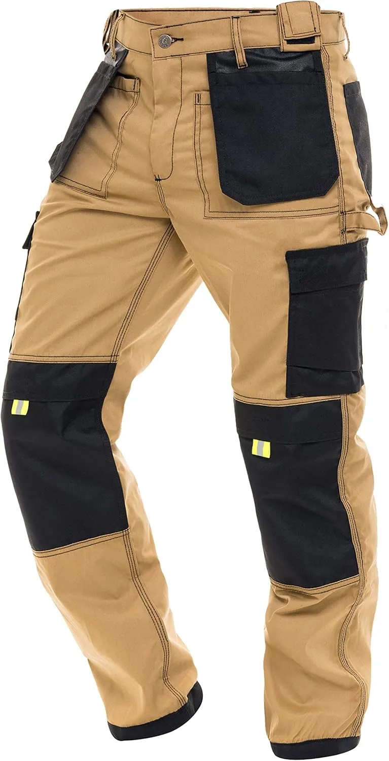 FASHIO FF Construction Pants for Men Cargo Tactical Work Pants with Knee Pad Pockets
