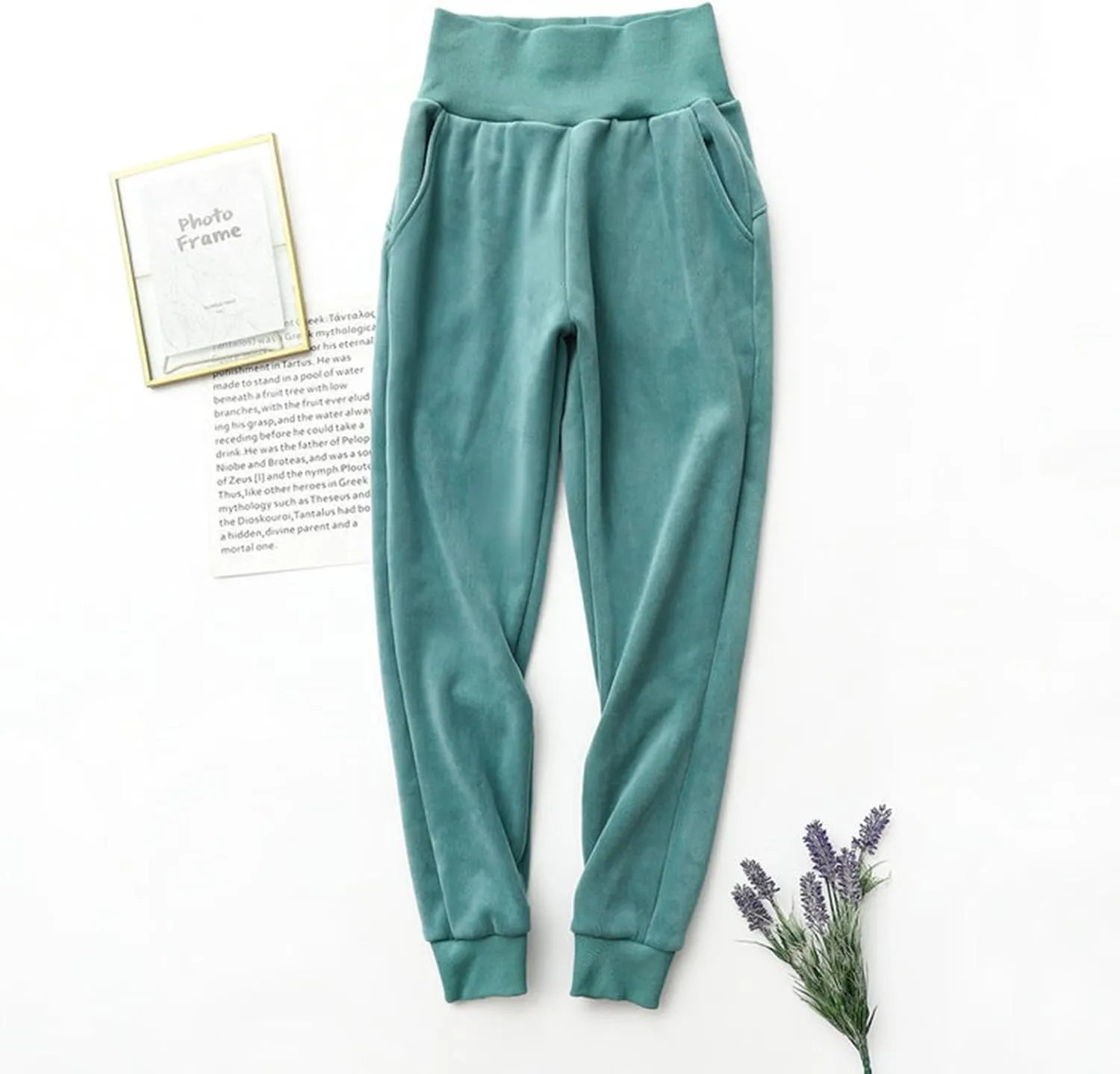 Fleece Sweatpants for Women High Waisted Lounge Pajams Pants Sherpa Lined Running Joggers Fall Winter Clothes Outfits