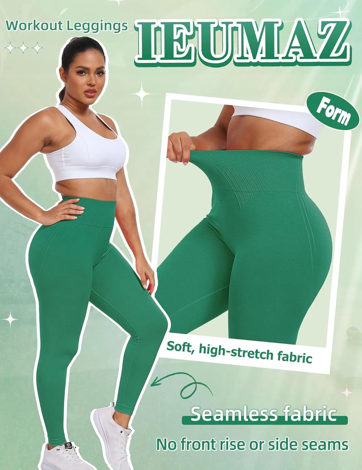 Form Seamless Workout Gym Leggings Scrunch Butt Lifting Leggings for Women High Waist Tummy Control Yoga Pants