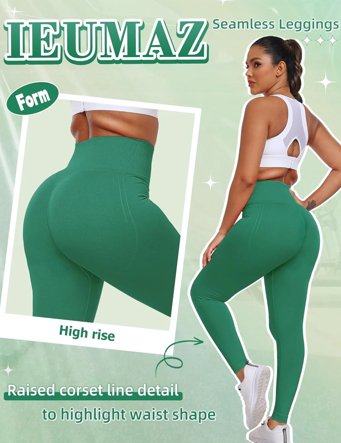 Form Seamless Workout Gym Leggings Scrunch Butt Lifting Leggings for Women High Waist Tummy Control Yoga Pants