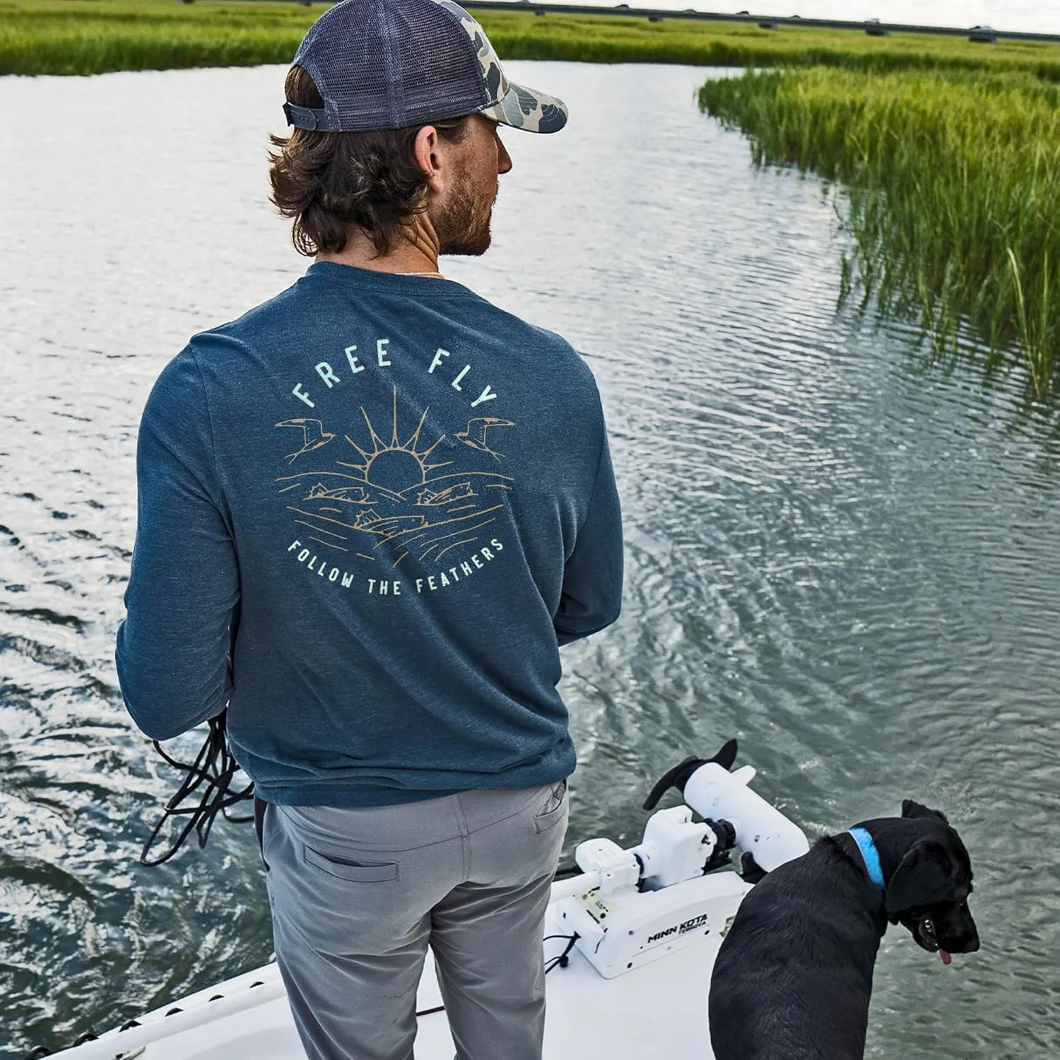 Free Fly Blitz Long Sleeve Fishing Shirt for Men - Ultra-Soft Performance Shirts for Men - Sailing Tees