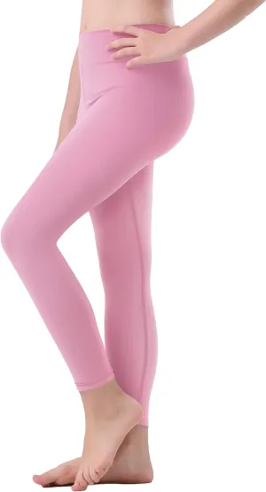Girls Athletic Leggings Kids Yoga Pants High Waisted Active Dance Running Workout Leggings