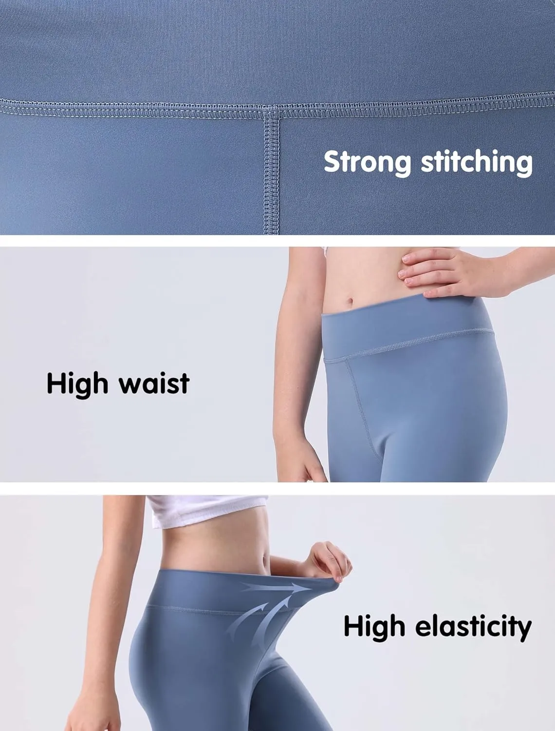 Girls Athletic Leggings Kids Yoga Pants High Waisted Active Dance Running Workout Leggings