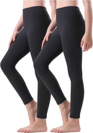 Girls Athletic Leggings Kids Yoga Pants High Waisted Active Dance Running Workout Leggings