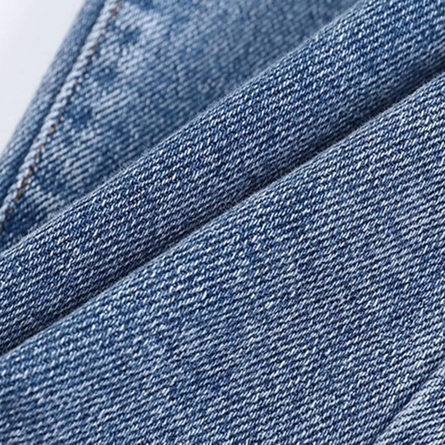Girls Jeans Pants Wide Leg Denim Pant Ripped High Waist Elastic Band Casual Pants with Pockets Baggy Jeans for Kids