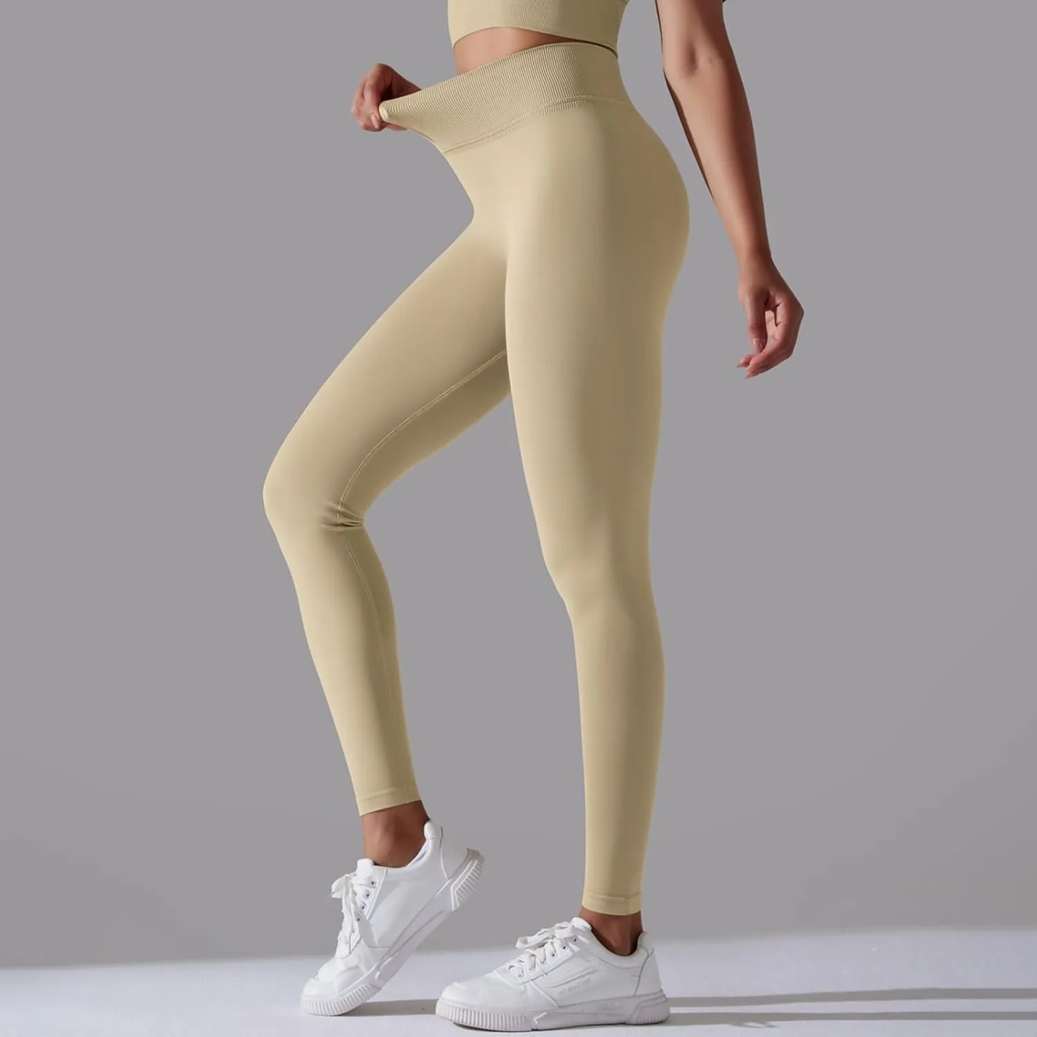 High Waisted Leggings for Women Smooth Soft Yoga Pants Stretchy Tummy Butt Lifting Tights Fashion Thermal Sweatpants