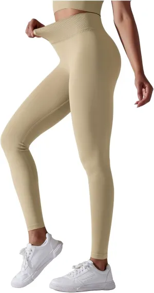 High Waisted Leggings for Women Smooth Soft Yoga Pants Stretchy Tummy Butt Lifting Tights Fashion Thermal Sweatpants
