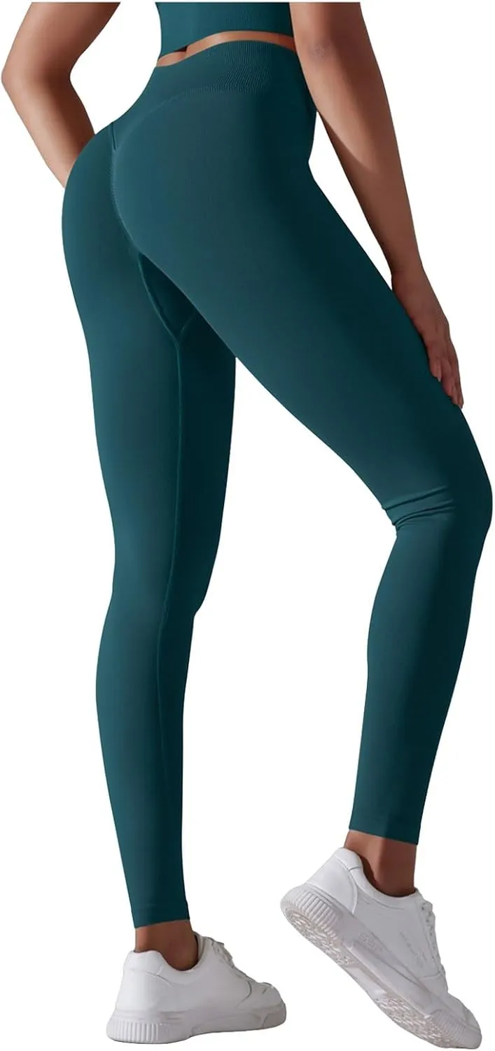 High Waisted Leggings for Women Smooth Soft Yoga Pants Stretchy Tummy Butt Lifting Tights Fashion Thermal Sweatpants