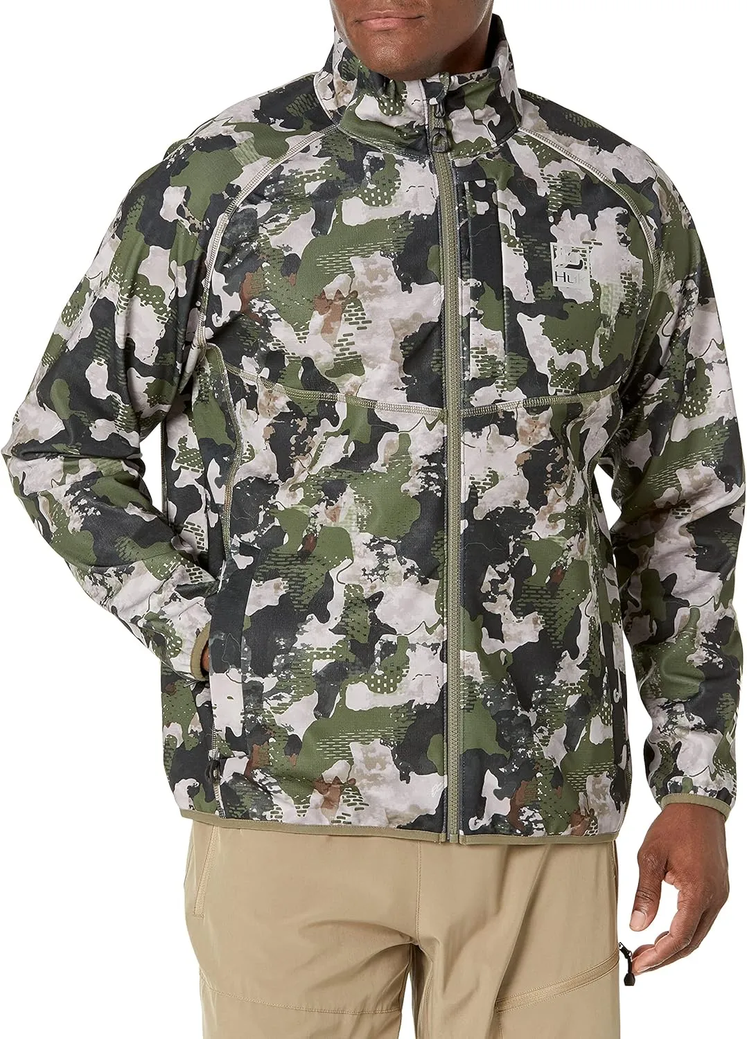 HUK Men's Icon X Soft Shell Jacket | Windproof & Water Resistant Zip