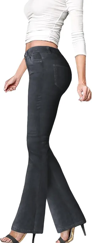 Hybrid & Company Super Comfy Stretch Women 5 Pockets Corduroy Boot Cut Pants