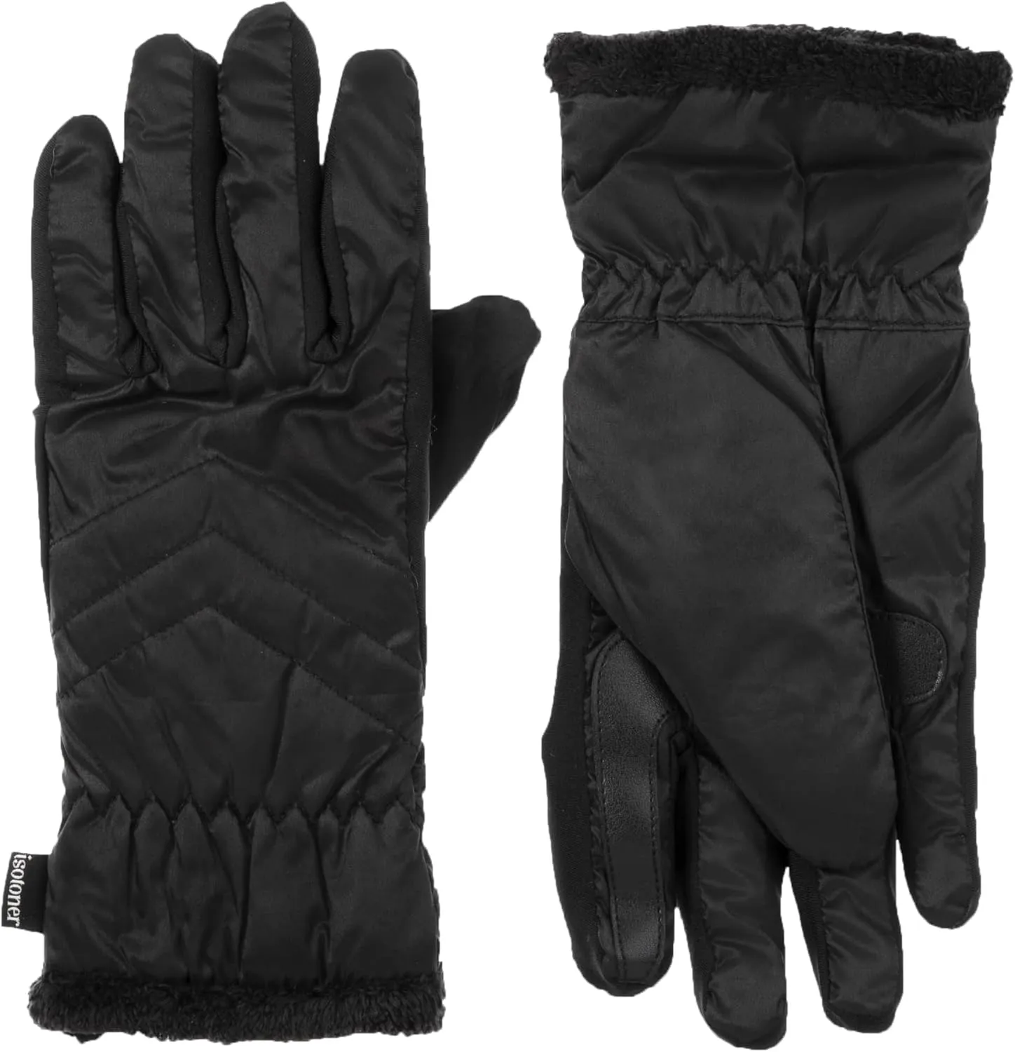 isotoner Womens Recycled Sleekheat Stretch Chevron Quilted Smartdri Cold Weather Glove, Touchscreen CapableGloves