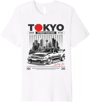 JDM Tokyo Japan Drift Race Car Tuning Retro Vintage Graphic Premium T-Shirt