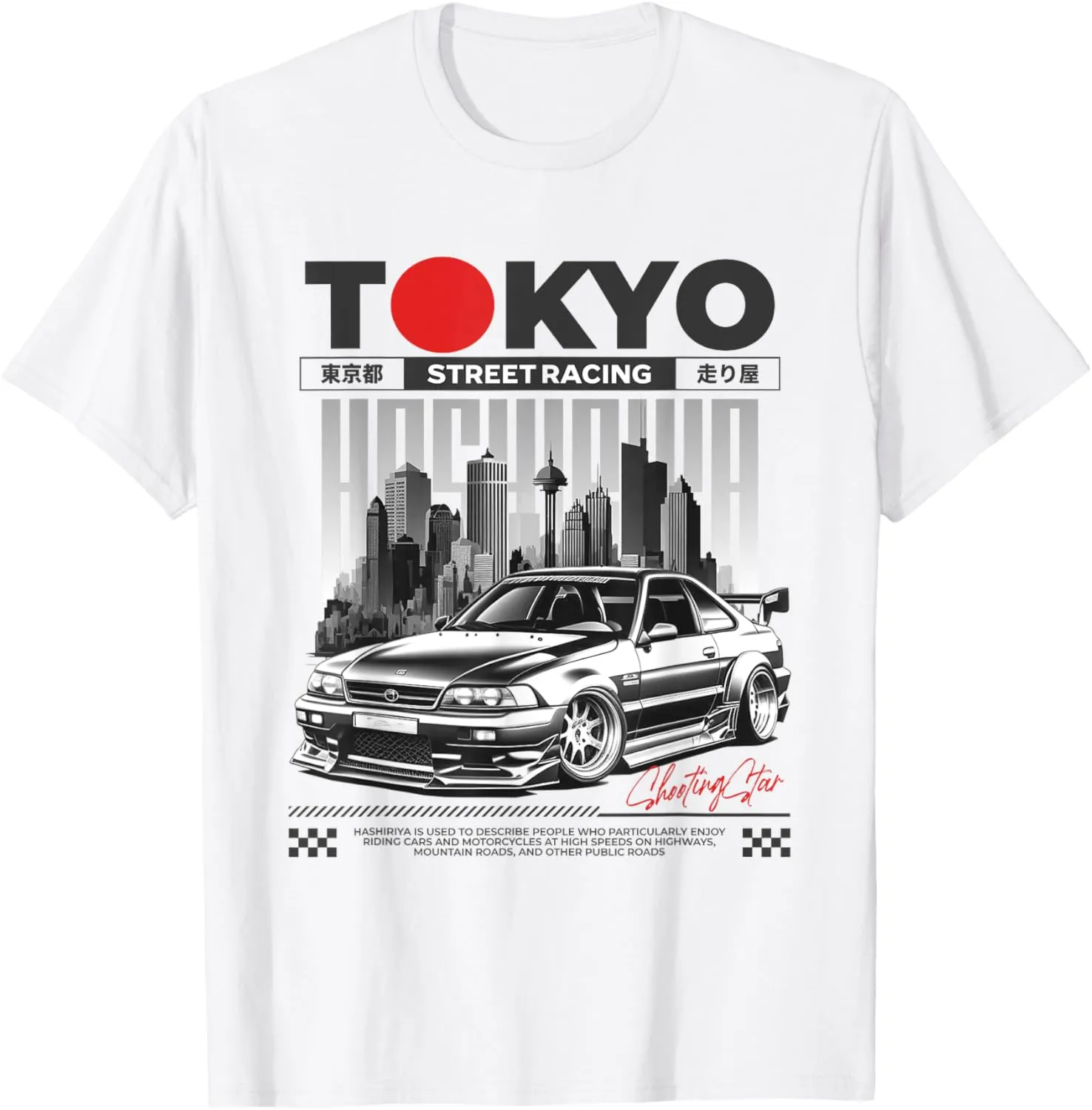 JDM Tokyo Japan Drift Race Car Tuning Retro Vintage Graphic T-Shirt