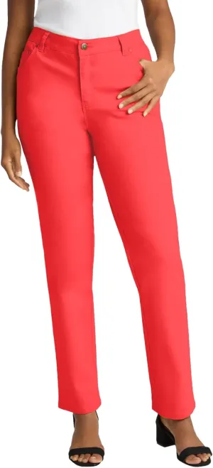 Jessica London Women's Plus Size Tall True Fit Stretch Denim Straight Leg Jean