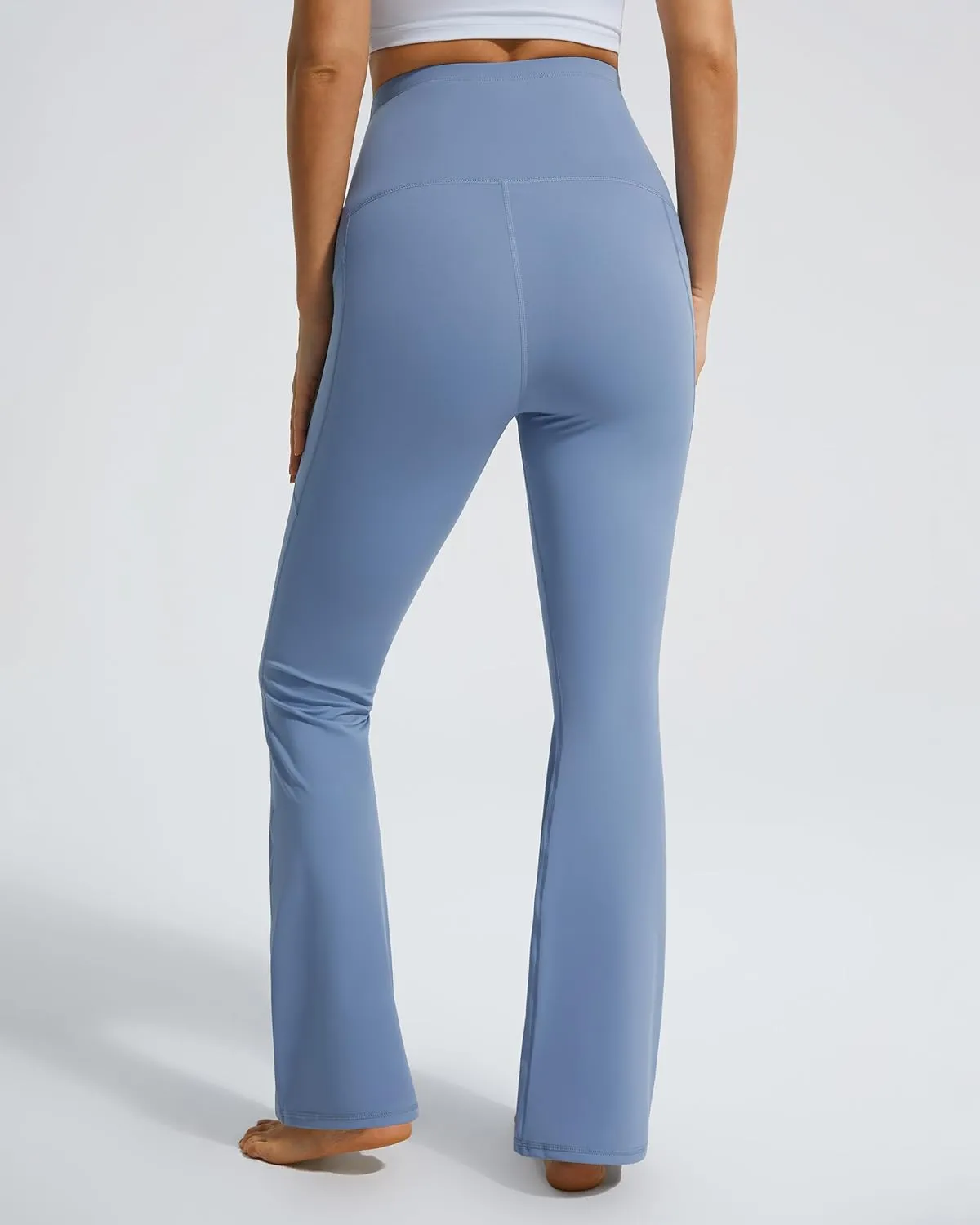 JOYSPELS Smooth Feeling Flare Maternity Leggings Over The Belly with Pockets Soft Bootcut Pregnancy Yoga Pants