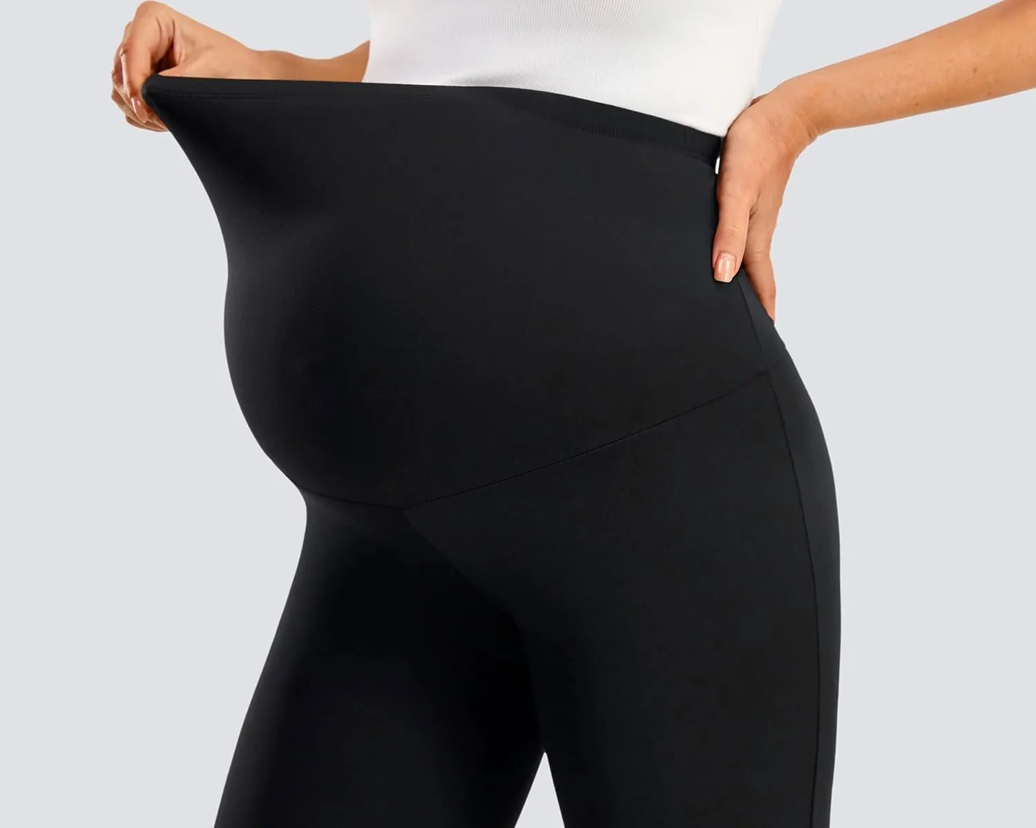 JOYSPELS Smooth Feeling Maternity Leggings Over The Belly Pregnancy Yoga Lounge Straight Wide-Leg Pants for Women