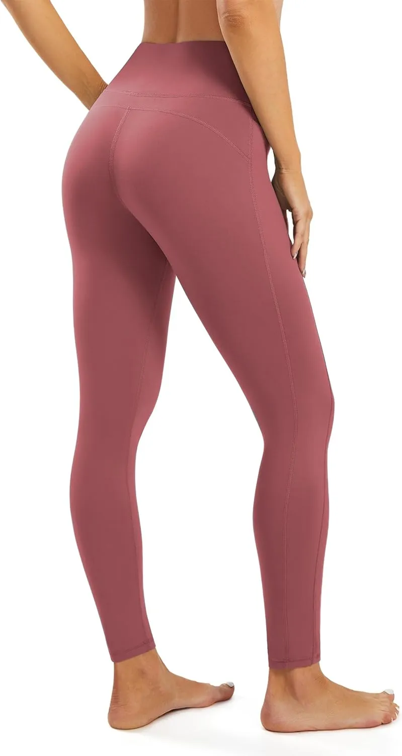 JOYSPELS Smooth Yoga Pants with Pockets for Women High Waisted Workout Lounge Leggings Buttery Soft
