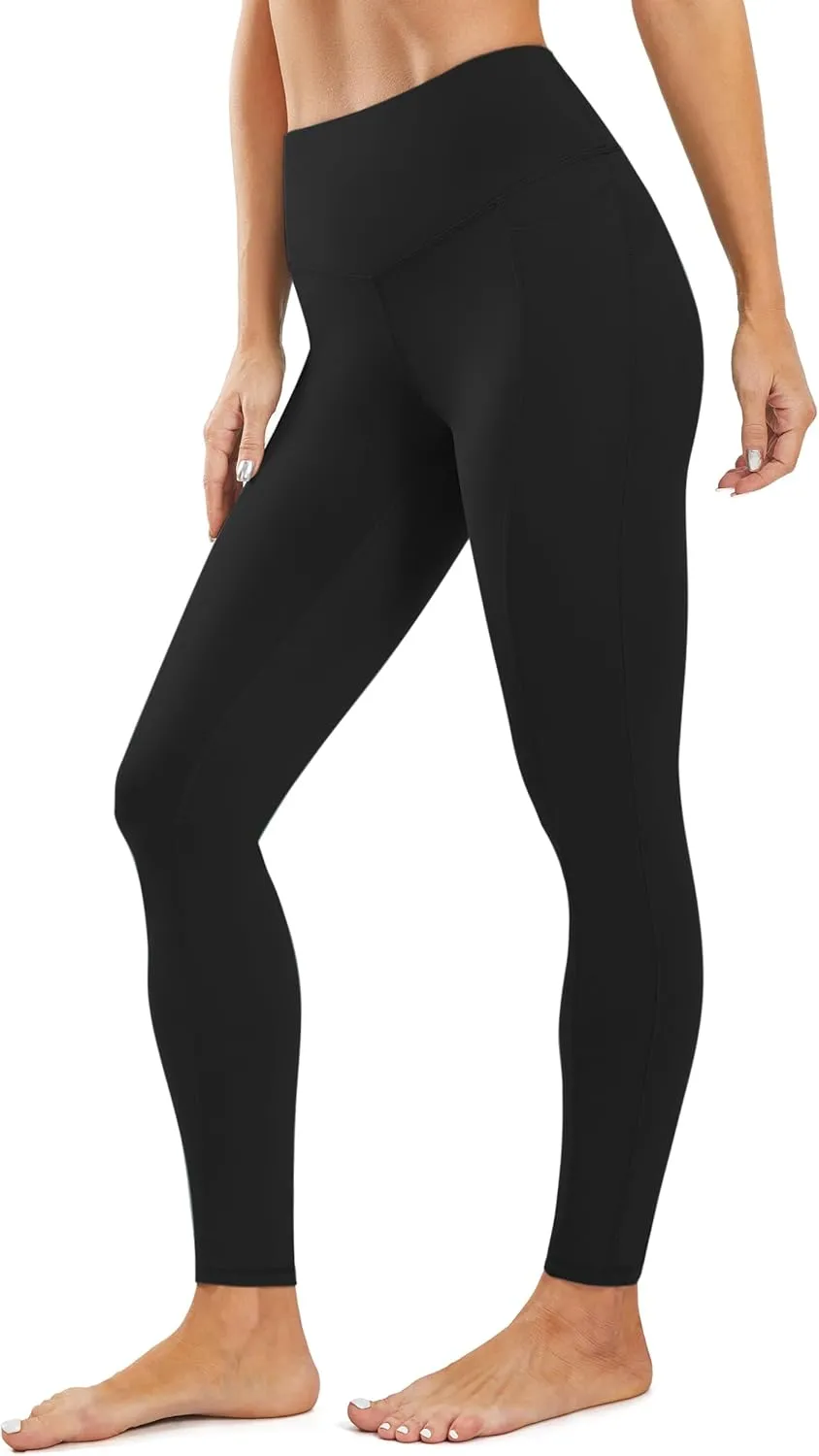 JOYSPELS Smooth Yoga Pants with Pockets for Women High Waisted Workout Lounge Leggings Buttery Soft