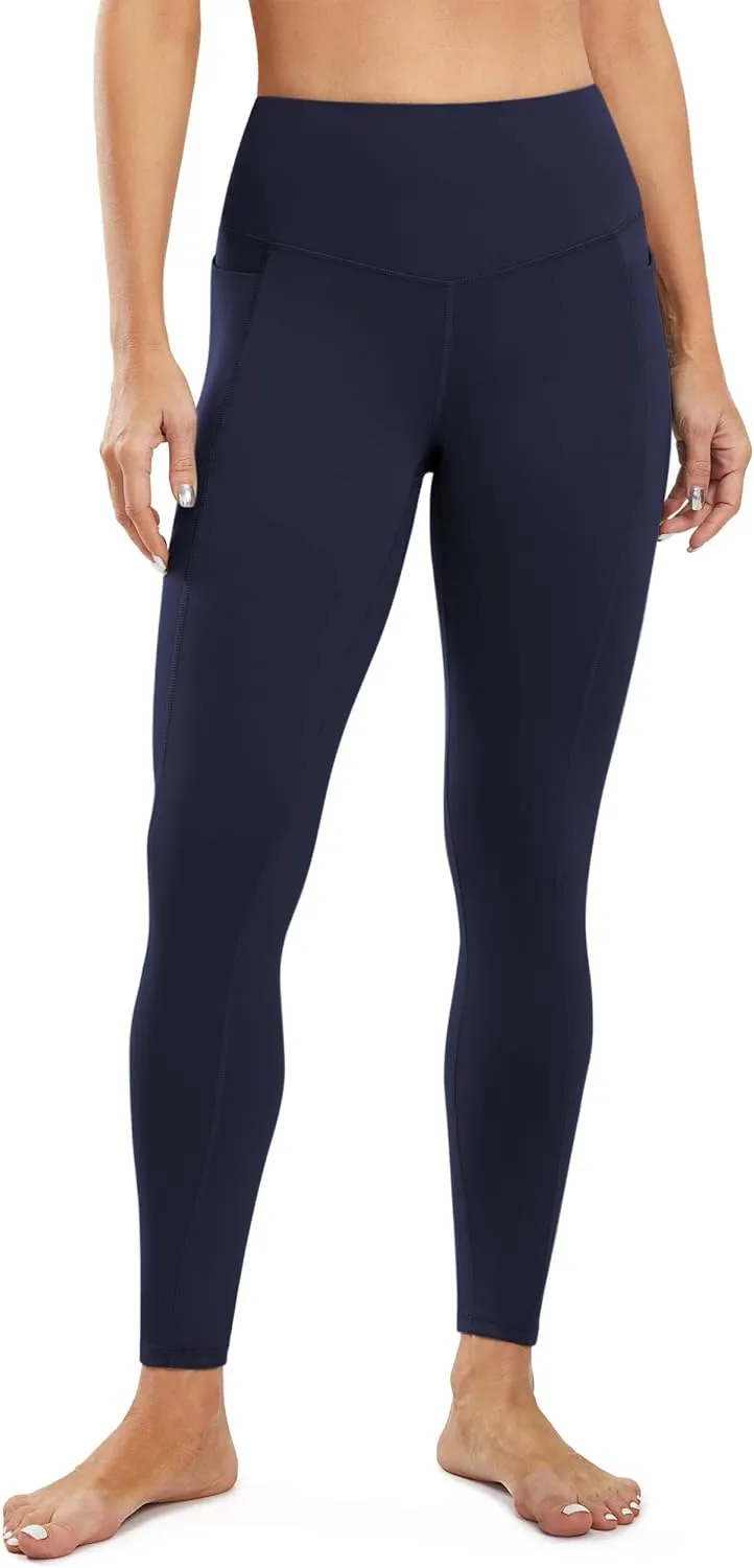 JOYSPELS Smooth Yoga Pants with Pockets for Women High Waisted Workout Lounge Leggings Buttery Soft