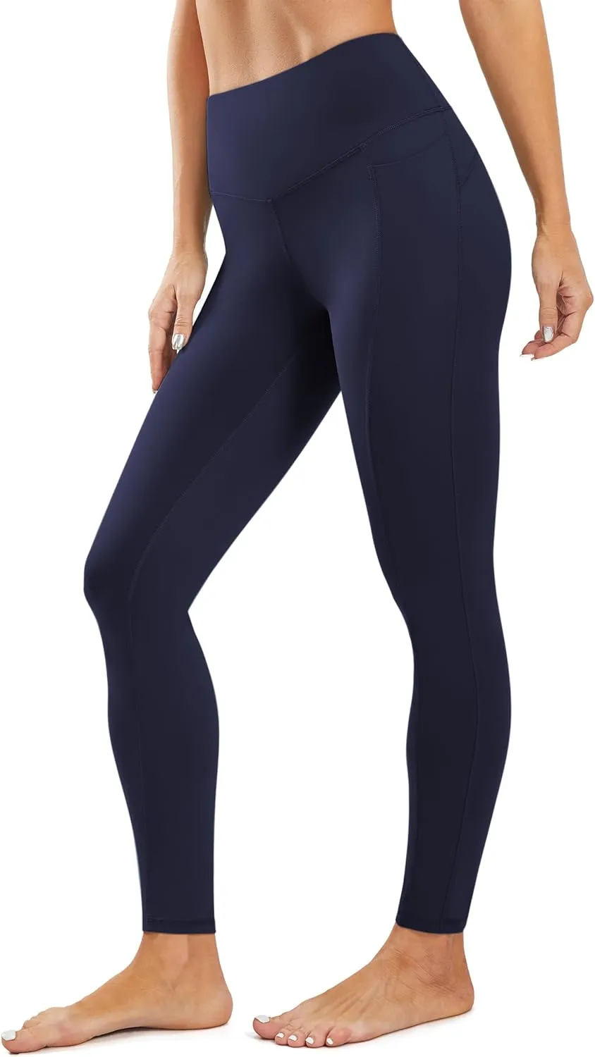 JOYSPELS Smooth Yoga Pants with Pockets for Women High Waisted Workout Lounge Leggings Buttery Soft