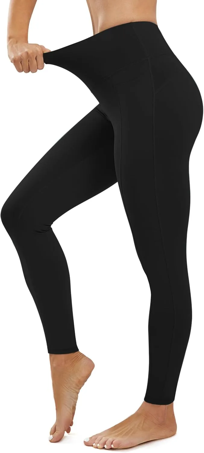 JOYSPELS Smooth Yoga Pants with Pockets for Women High Waisted Workout Lounge Leggings Buttery Soft