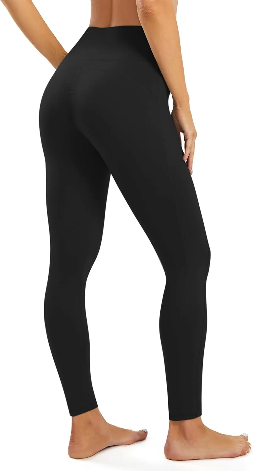 JOYSPELS Smooth Yoga Pants with Pockets for Women High Waisted Workout Lounge Leggings Buttery Soft