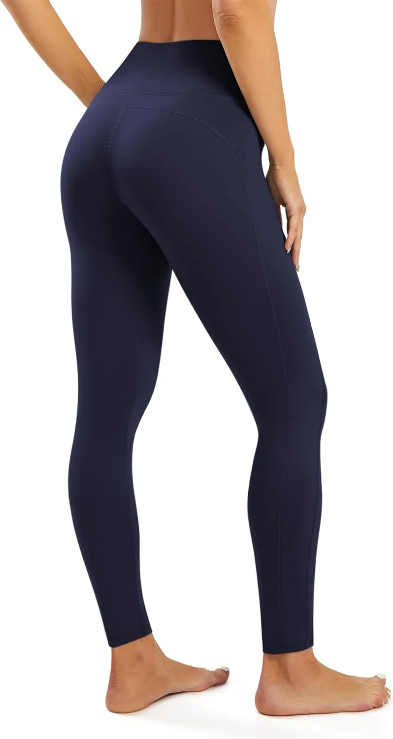 JOYSPELS Smooth Yoga Pants with Pockets for Women High Waisted Workout Lounge Leggings Buttery Soft