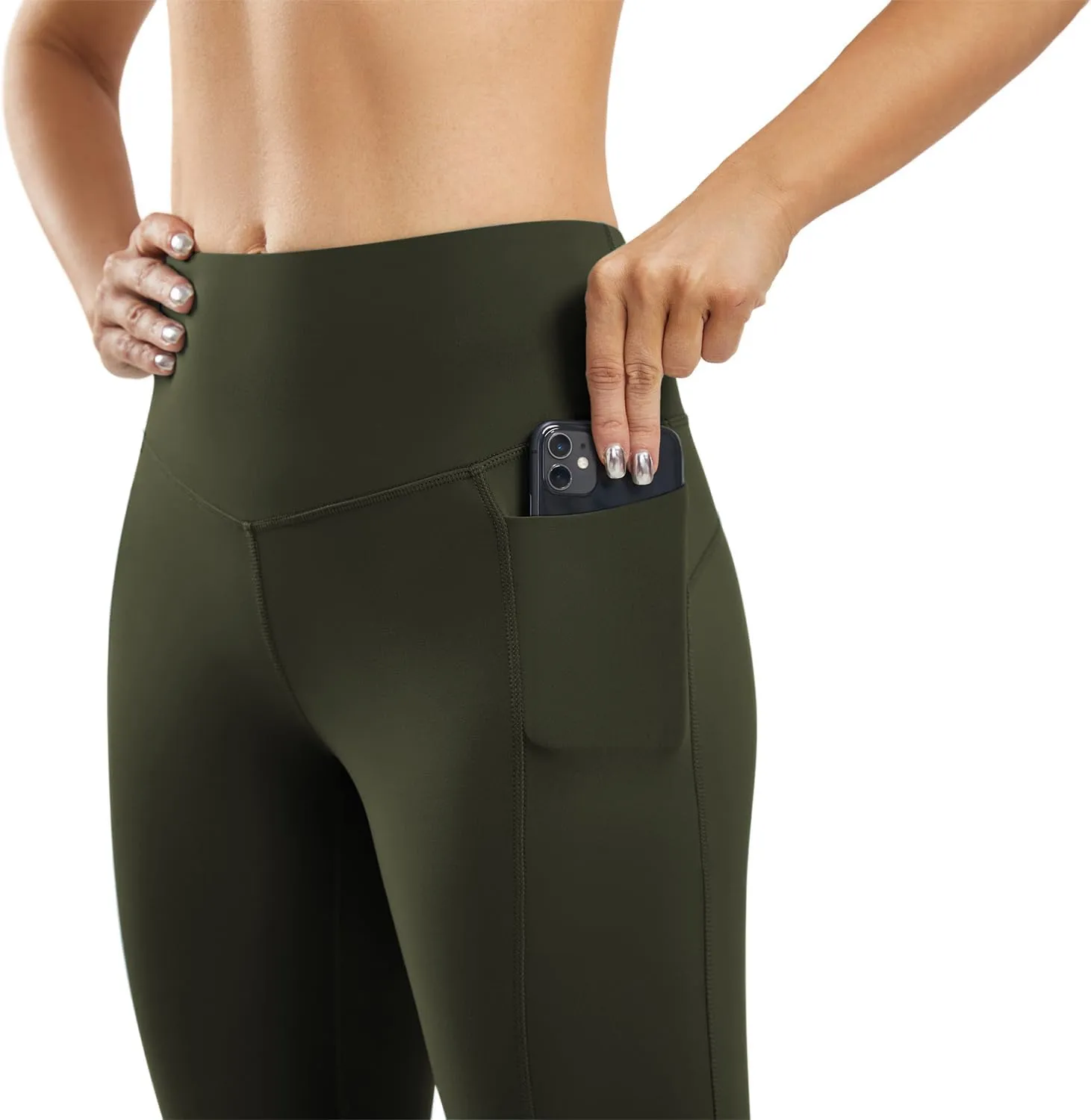 JOYSPELS Smooth Yoga Pants with Pockets for Women High Waisted Workout Lounge Leggings Buttery Soft