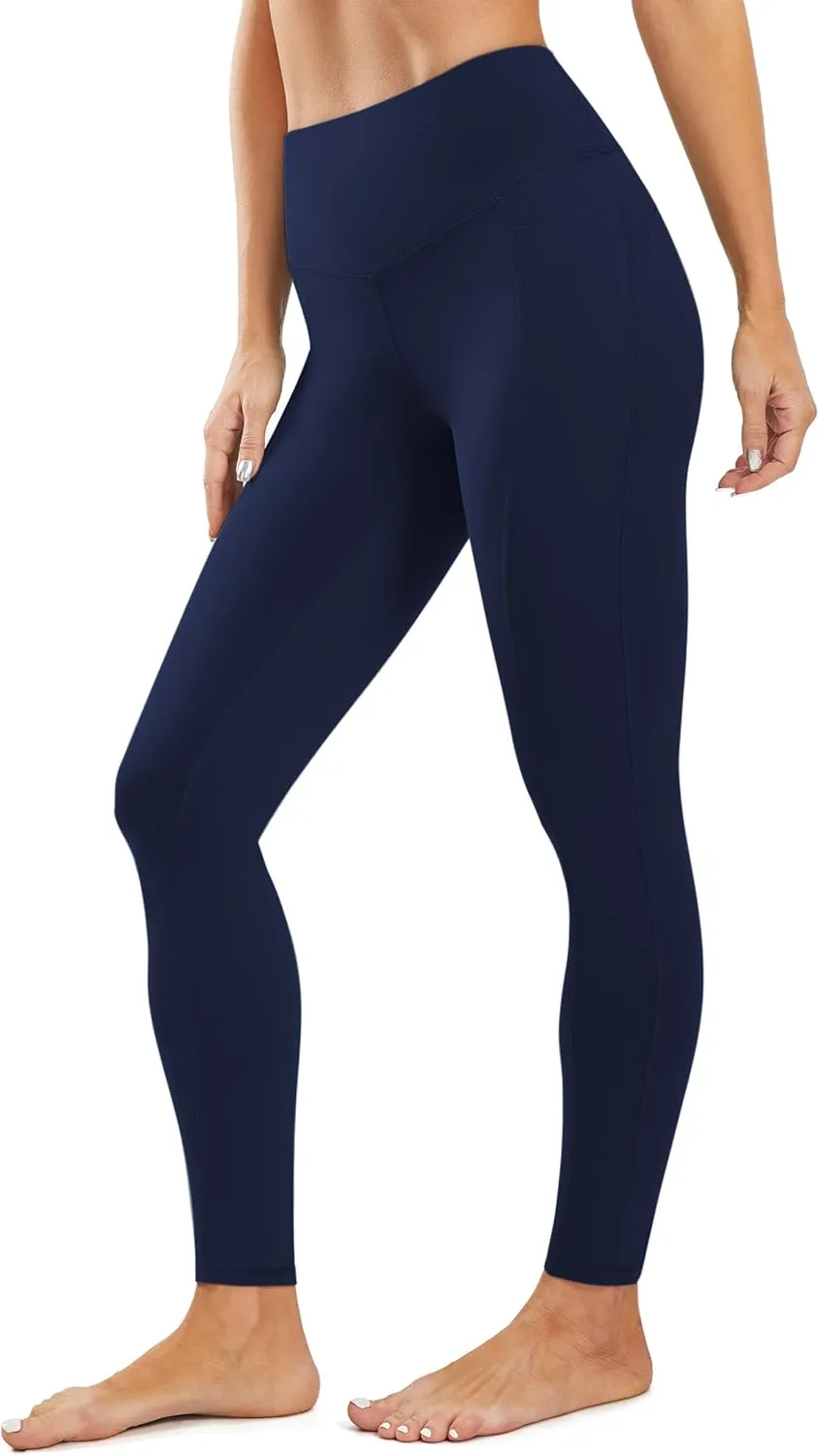 JOYSPELS Smooth Yoga Pants with Pockets for Women High Waisted Workout Lounge Leggings Buttery Soft