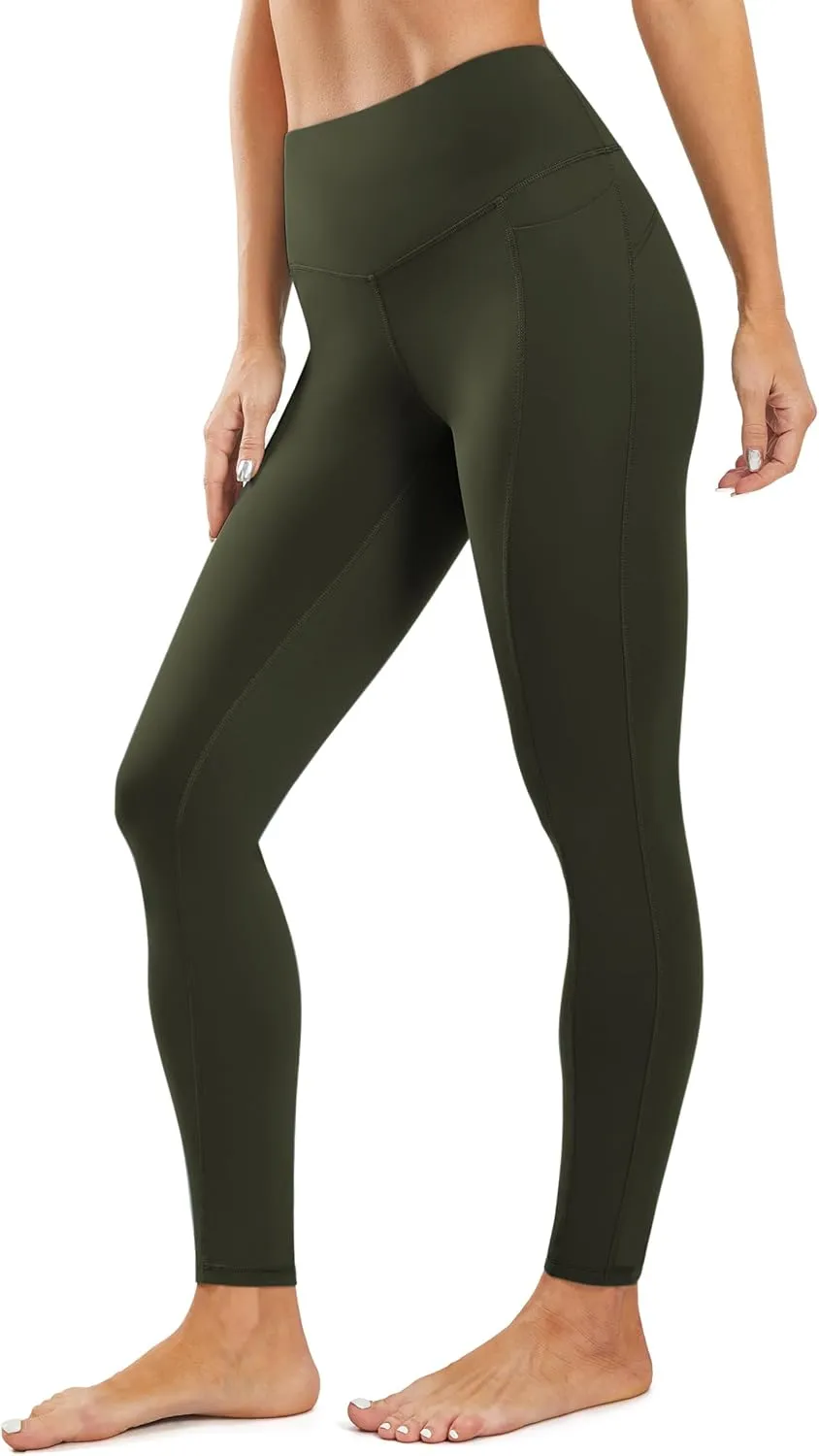JOYSPELS Smooth Yoga Pants with Pockets for Women High Waisted Workout Lounge Leggings Buttery Soft