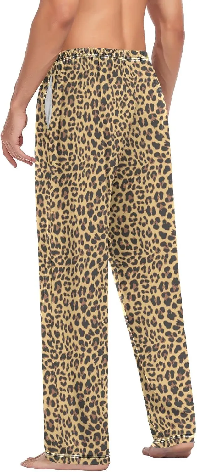 JUNZAN Cheetah Print Pajama Pants for Men Pj Pants Mens Pajama Bottoms S