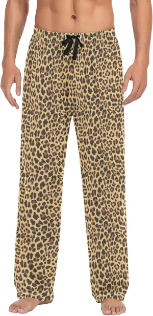 JUNZAN Cheetah Print Pajama Pants for Men Pj Pants Mens Pajama Bottoms S