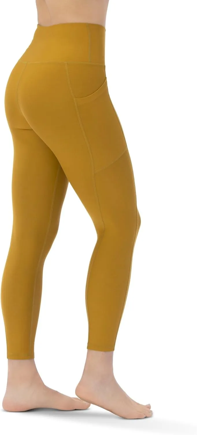KADI Geo Thick High Waisted Leggings for Women, Medium Compression Workout Tummy Control Yoga Pants with Pockets