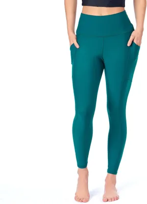 KADI Geo Thick High Waisted Leggings for Women, Medium Compression Workout Tummy Control Yoga Pants with Pockets