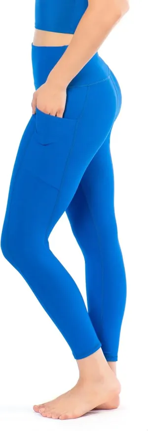 KADI Geo Thick High Waisted Leggings for Women, Medium Compression Workout Tummy Control Yoga Pants with Pockets