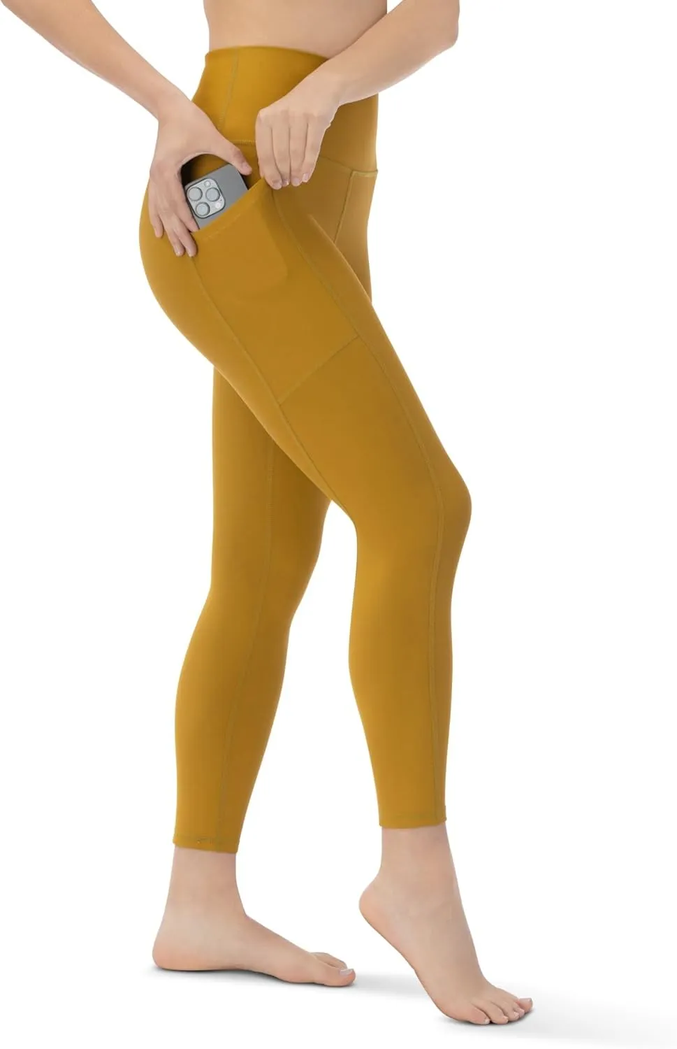 KADI Geo Thick High Waisted Leggings for Women, Medium Compression Workout Tummy Control Yoga Pants with Pockets