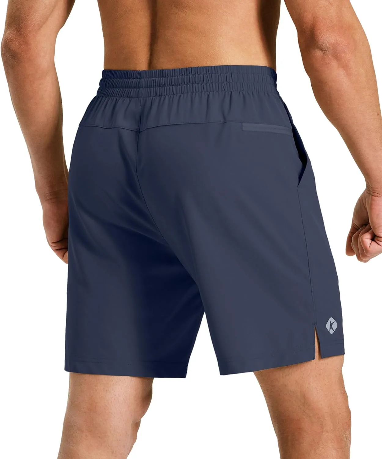 Ksmien Men's Running Shorts 7 Inch with Zipper Pockets Quick Dry Lightweight Athletic Shorts for Workout Gym Basketball