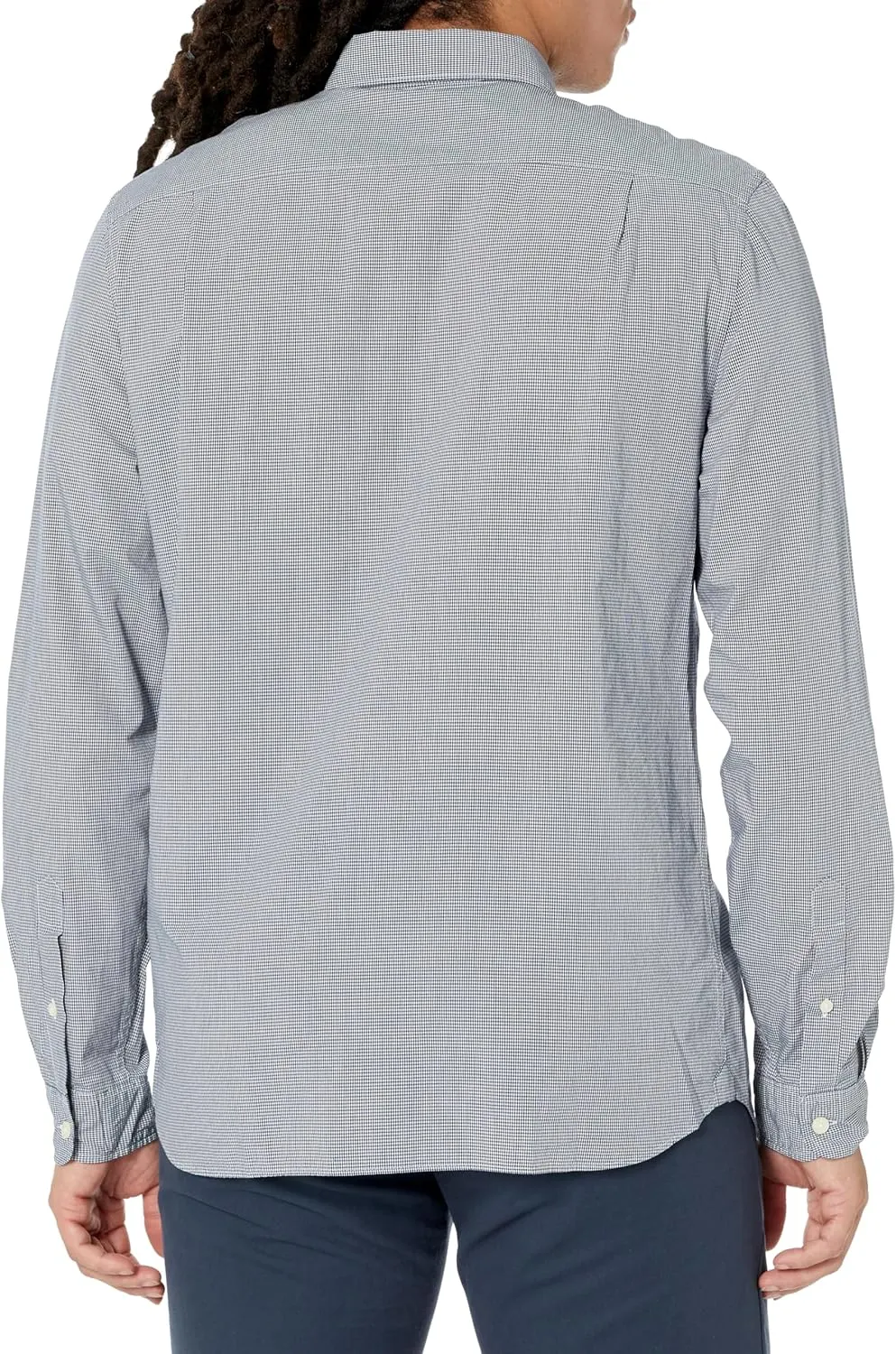 Lacoste Men's Long Sleeve Regular Fit Gingham Button Down Shirt