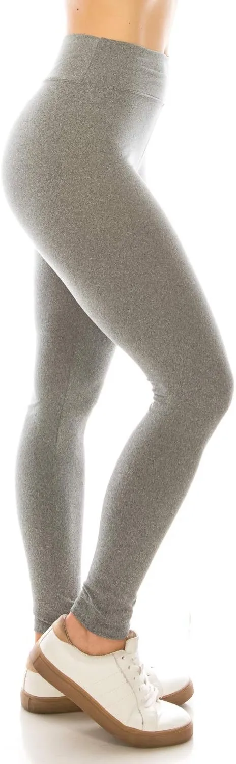 Leggings Depot High Waisted Leggings for Women Buttery Smooth & Soft Women's Solid Yoga - Reg, Plus, 1X3X, 3X5X