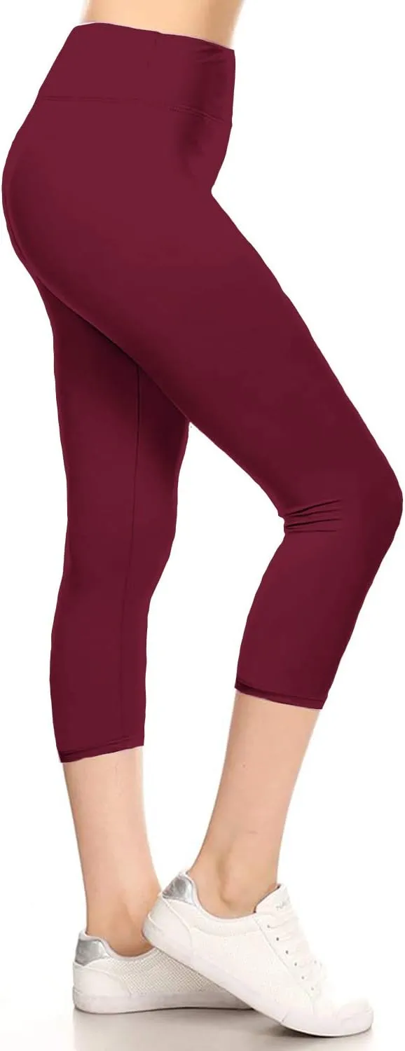 Leggings Depot High Waisted Leggings for Women Buttery Smooth & Soft Women's Solid Yoga - Reg, Plus, 1X3X, 3X5X